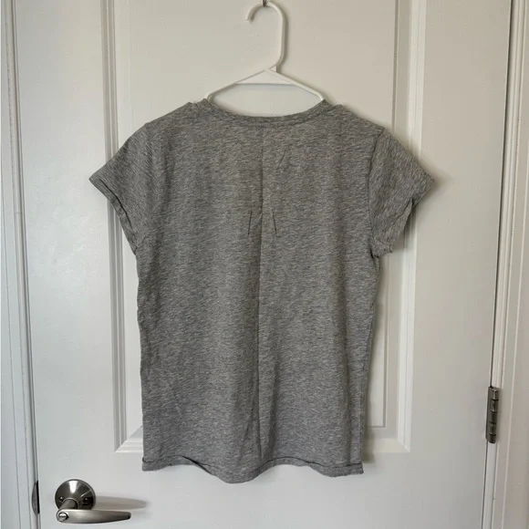 Polo by Ralph Lauren Heather Gray V-Neck Tee with Blue Logo - Picture 5 of 5